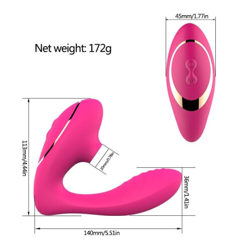 (Purple) Sucking Clitoris Vibrator Oral Tongue Wearable G-Spot Clit Stimulation
