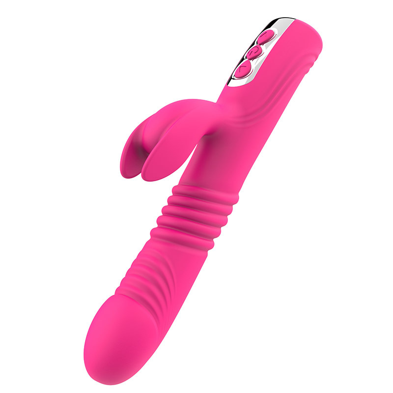 (Rose Red) Dual Vibrator Scalable Dildo Sex Machine Clitoris Stimulator Rabbit Vibro Wand Massager Bullet Vaginal G Spot Adult Sex Toys for Women Orgasm Waterproof
