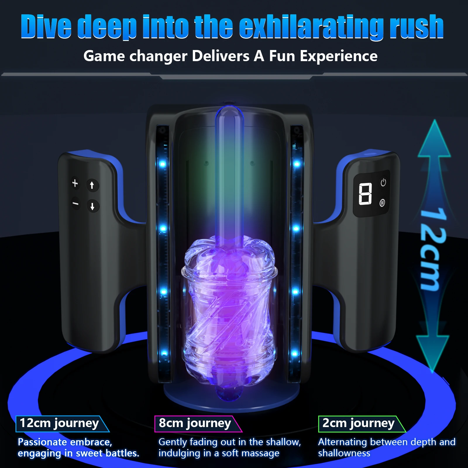 Male Masturbator 20cm Thrusting High Speed Automatic Telescopic Vagina Masturbator Cup Penis Trainer Sex Toys for Men Blowjob Machine Realistic Textured