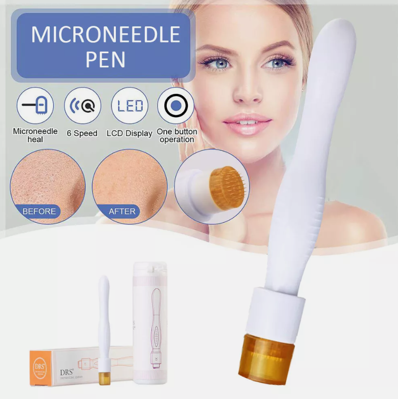 (0.2mm) DRS 40 Needle Titanium Derma Stamp Micro Needling Professional Therapy System Seal Needle for Face Skin Care Scalp Hair Beard Growth Beauty Equipment Tool