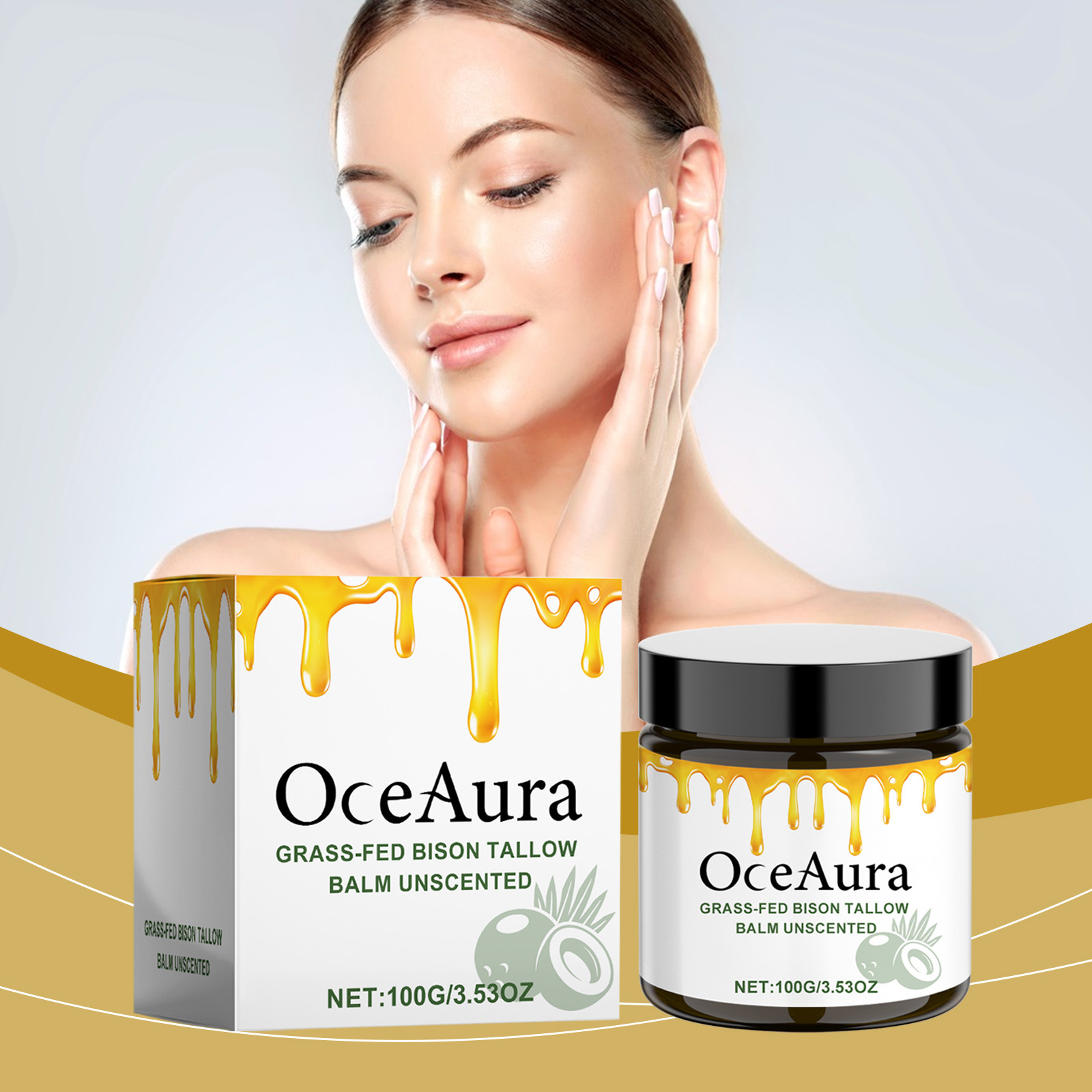 (1pc) Tallow Balm Skin Care Cream Hydrated Massage Cream Skin Moisturizer Deep Nourishment Mild Improve Gloss Efficiently Locks In Water Festival Gifts 100g
