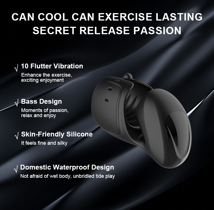 Glans Stimulate Male Masturbator Adult Sex Toys Men Oral Climax Penis Trainer Massage Vibrator Delay Training Ejaculation Cock Ring Automatic 10 Modes