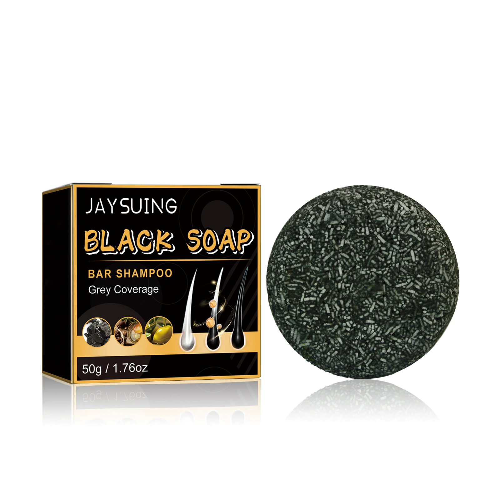 White Hair Repair Black Hair Care Nourishing Shampoo Smoothing Anti Dandruff Natural Hair Darkening Soap