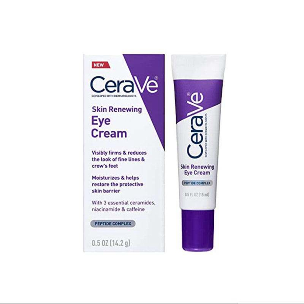 CeraVe Skin Renewing Eye Cream with Peptide Complex and Caffeine for Brighter Skin Care - Smoother Eyes 15 ml