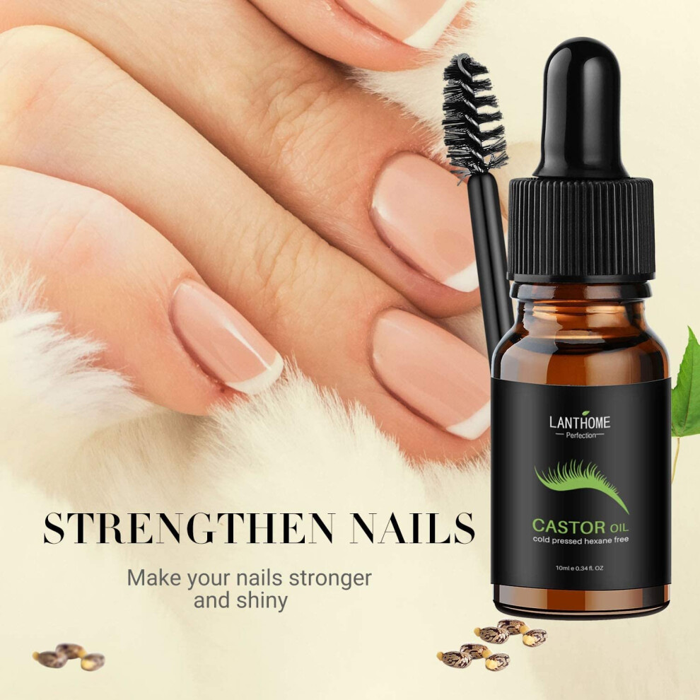 Organic Castor Oil, Jane Choi Pure Castor Oil for Eyelashes, Eyebrows, Hair Growth, Skin and Face, 100 Natural Cold Pressed Castor Oil