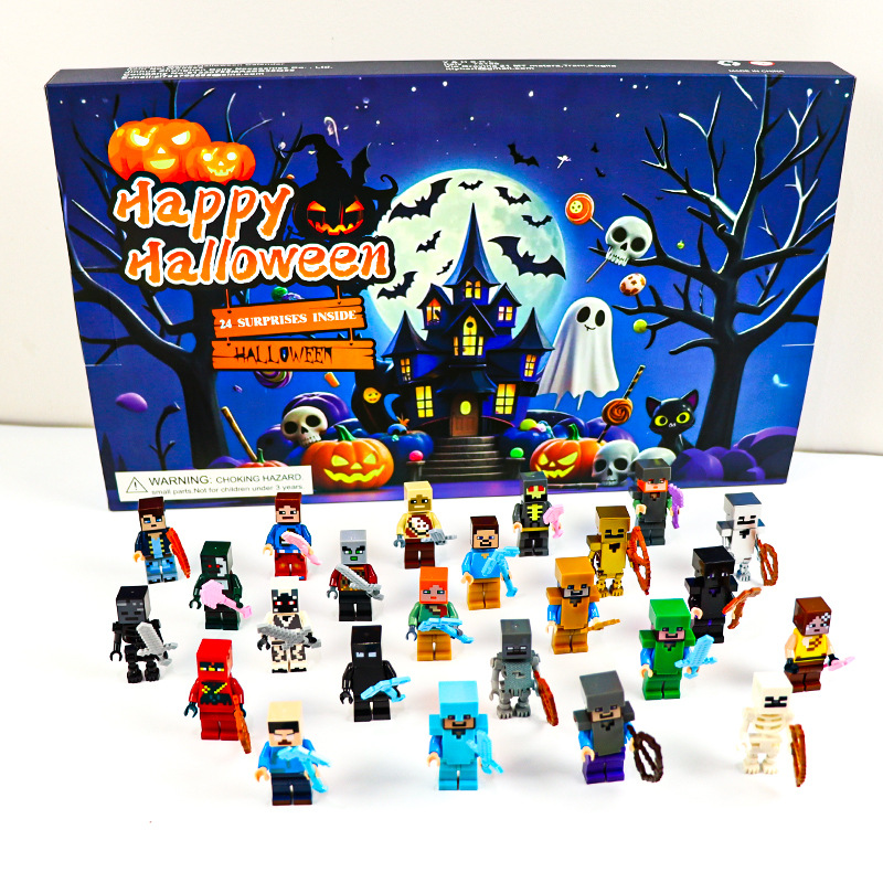 Kids Halloween Minecraft Figures 24 Days Countdown Advent Calendar Minifigure Toys Blind Boxes Surprise Gifts
