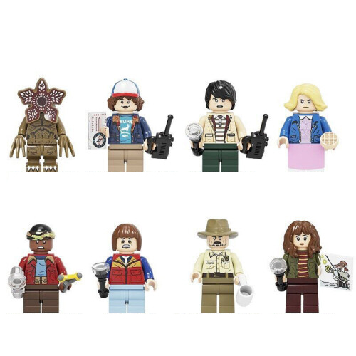 8PCS Stranger Things Minifigures Toys Mini Building Block Kids Toys Fit Lego