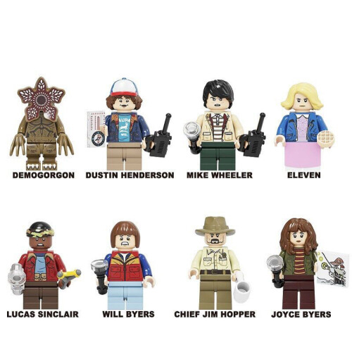 8PCS Stranger Things Minifigures Toys Mini Building Block Kids Toys Fit Lego