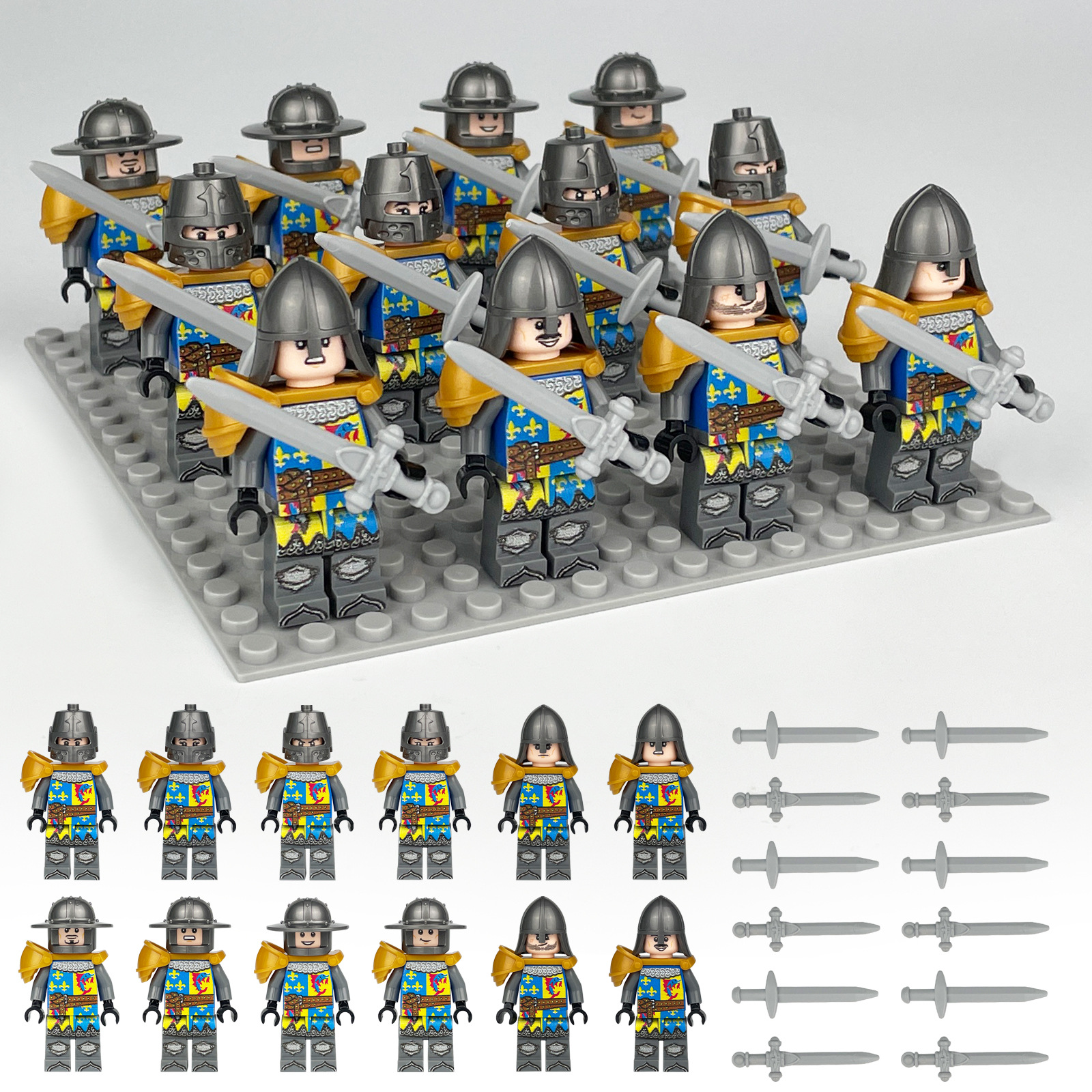 Medieval Soldiers Special Forces Minifigure Building Blocks Toy Soldiers Army Toys Set for War Games and Educational Play