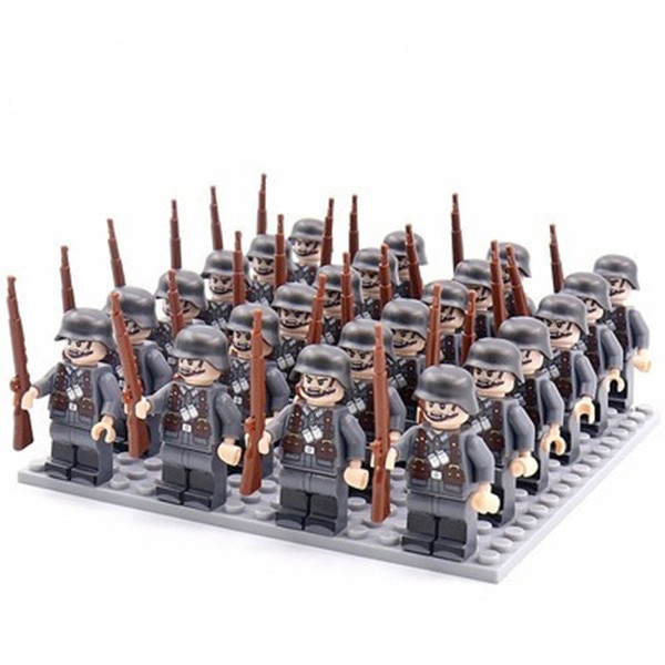 (Army A) Army Mini Figures Multinational Soldiers Building Blocks Inspire Creativity Gift for Kids Strategy Game Collectible Series