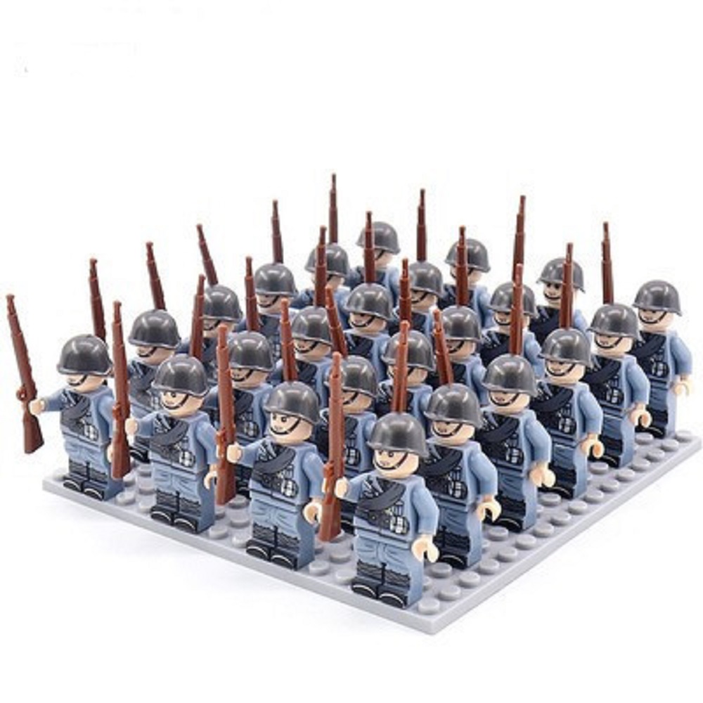 (Army A) Army Mini Figures Multinational Soldiers Building Blocks Inspire Creativity Gift for Kids Strategy Game Collectible Series