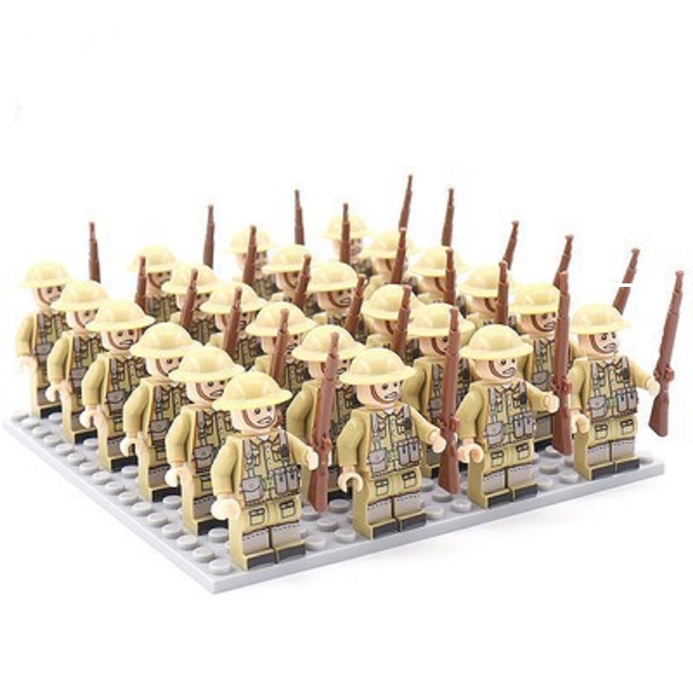 (Army A) Army Mini Figures Multinational Soldiers Building Blocks Inspire Creativity Gift for Kids Strategy Game Collectible Series