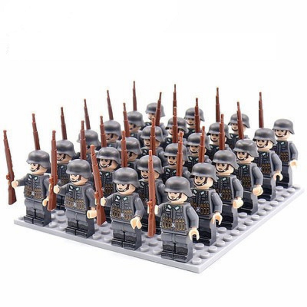 (Army A) Army Mini Figures Multinational Soldiers Building Blocks Inspire Creativity Gift for Kids Strategy Game Collectible Series