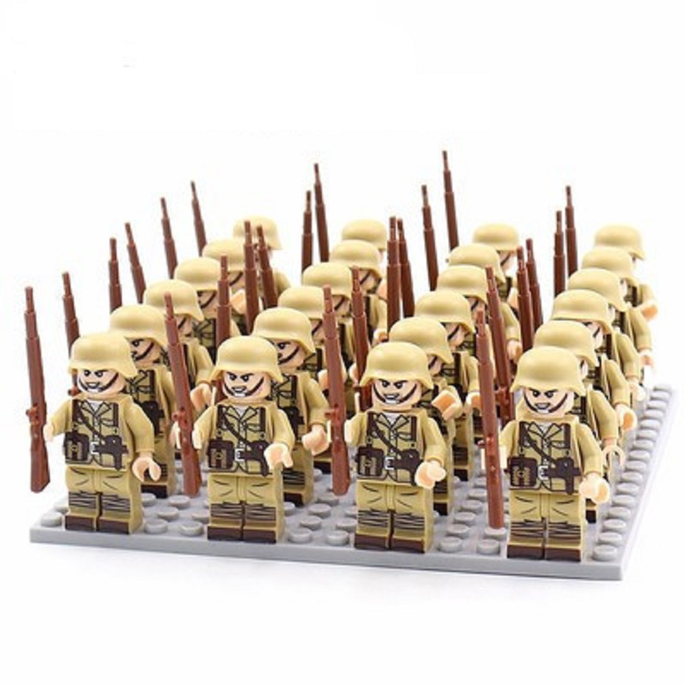(Army A) Army Mini Figures Multinational Soldiers Building Blocks Inspire Creativity Gift for Kids Strategy Game Collectible Series