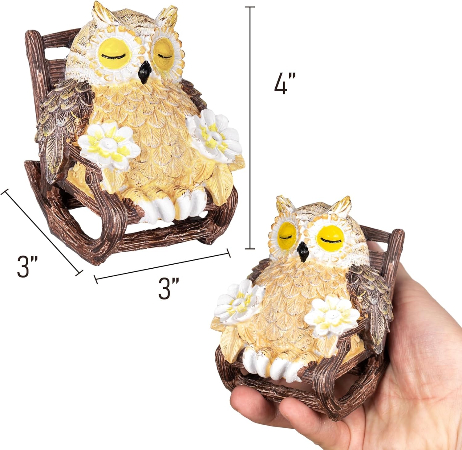 Owl Solar Owl Statue Outdoor Decor Waterproof Garden Gifts for Women Solar Powered Night Light Figurine for Patio Yard home Lawn Decoratio