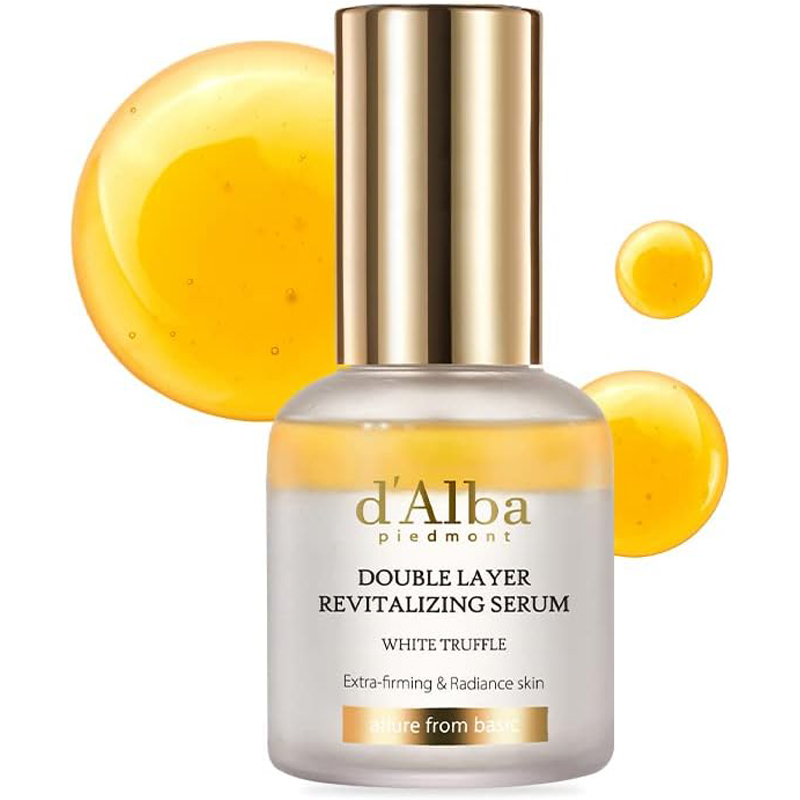 dAlba Piedmont Italian White Truffle Double Layer Revitalizing Serum Hydration Hyaluronic Acid Centella Asiatica Skin Firm Tighten Long-lasting Korean Skin Care