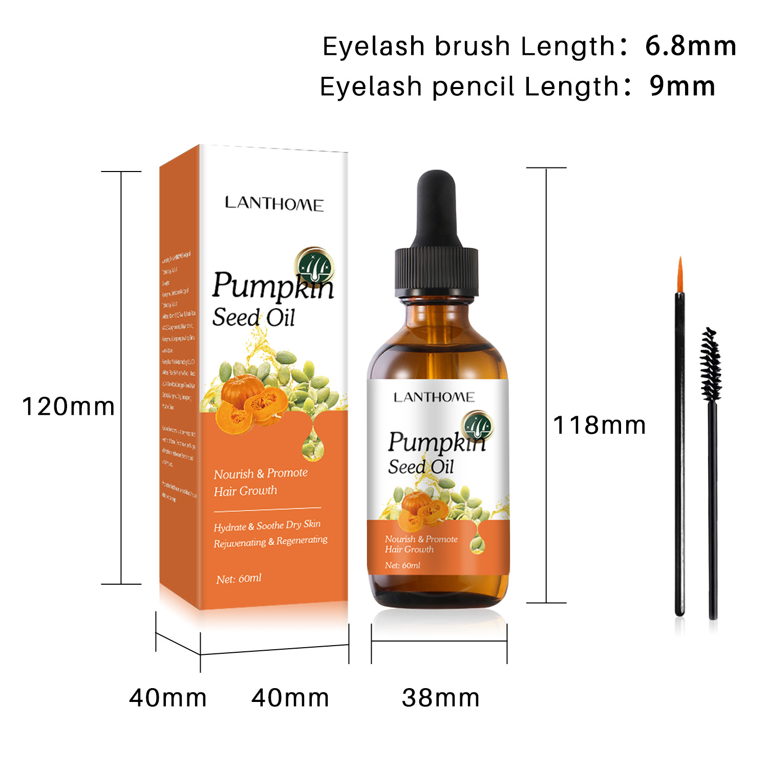 Pumpkin Seed Hair Oil For Nourishing Conditioning And Smoothing Dry Damaged Hair Daily Scalp And Strand Treatment 60ml