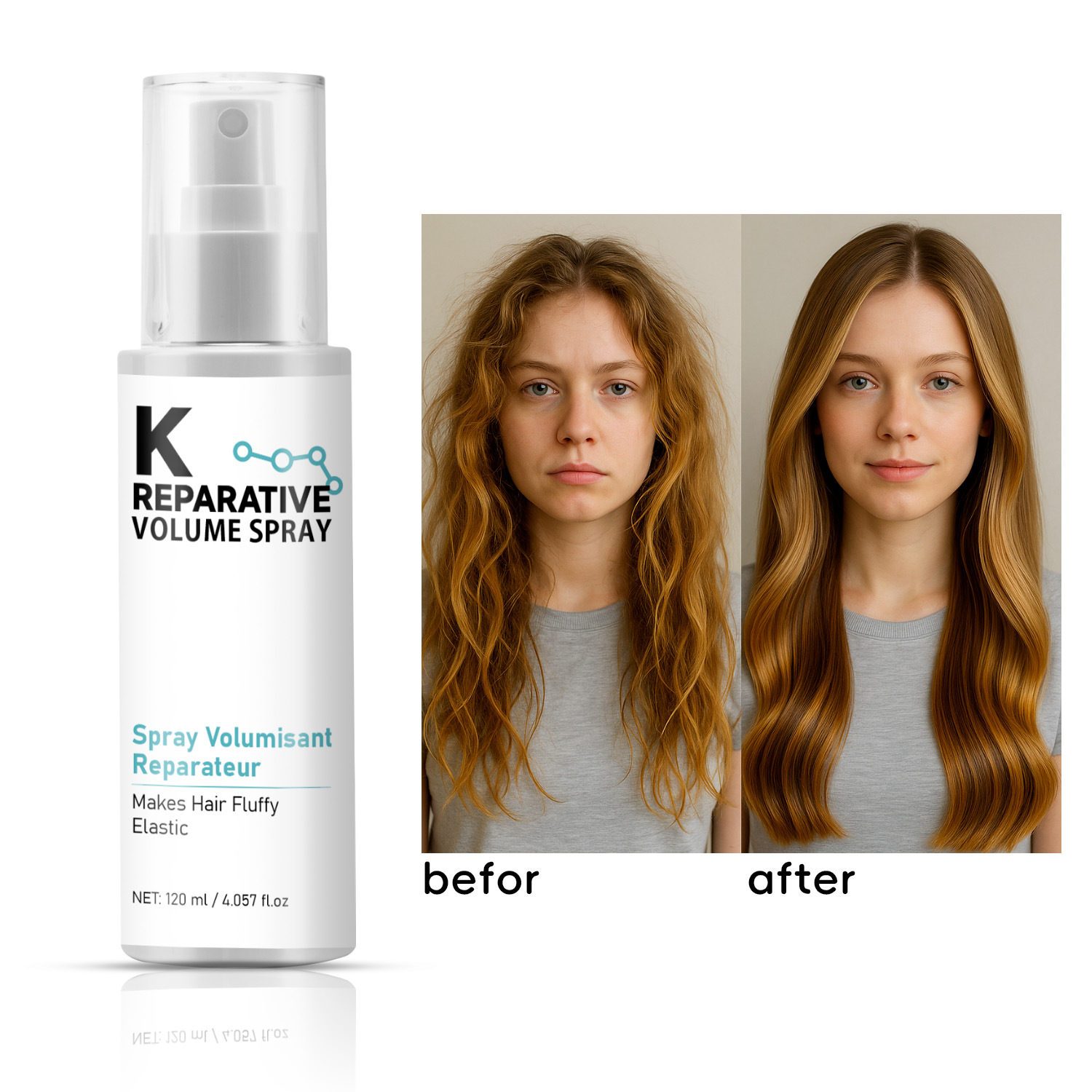 Repairing Volumizing Spray For Dry Flat Hair Scalp Nourishing Daily Hair Care And Styling 120ml