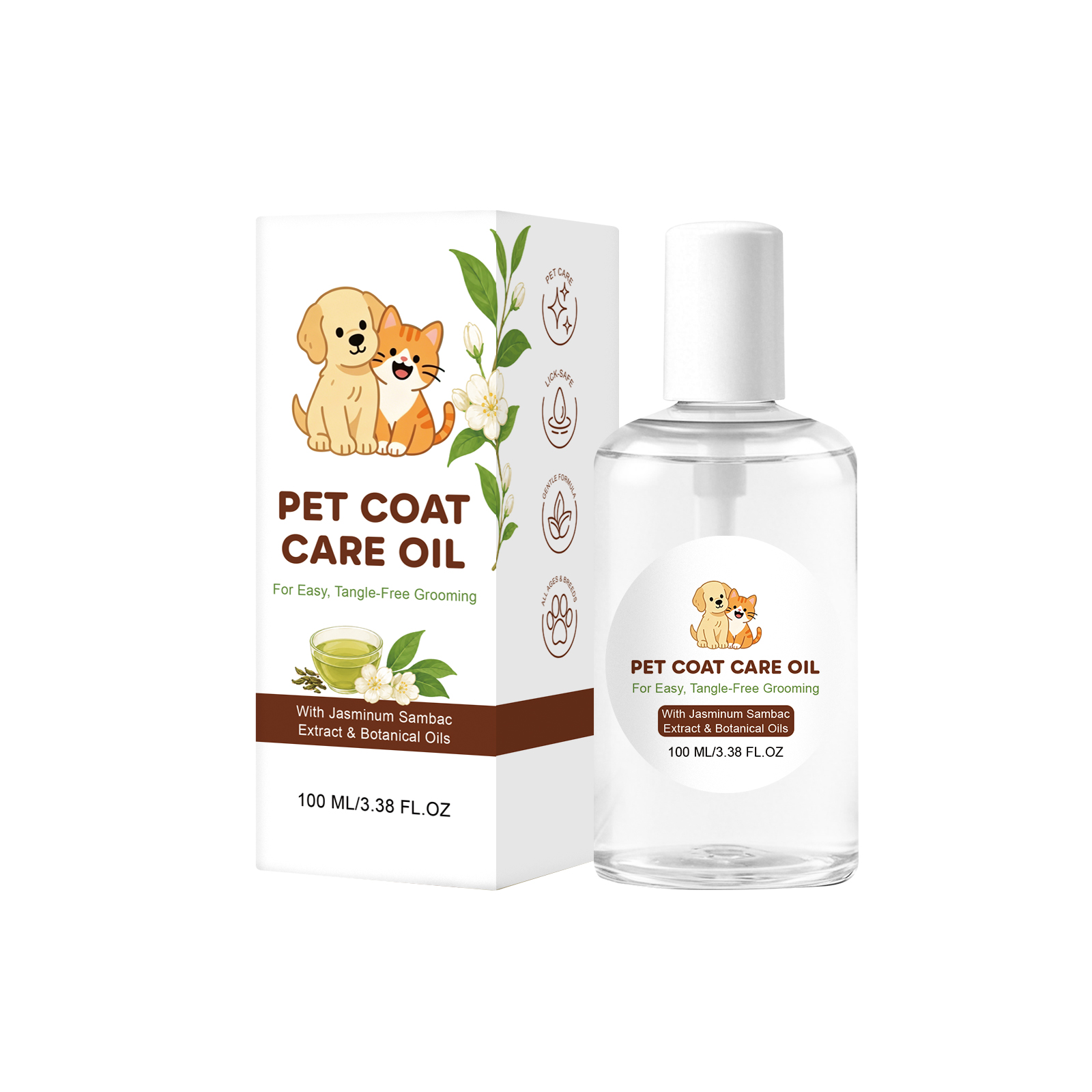 Pet Hair Care Oil Smoothing Anti Knot Mild Combing Elastic Fur Shine Cat Dog Gentle Improve Texture Bright Coat