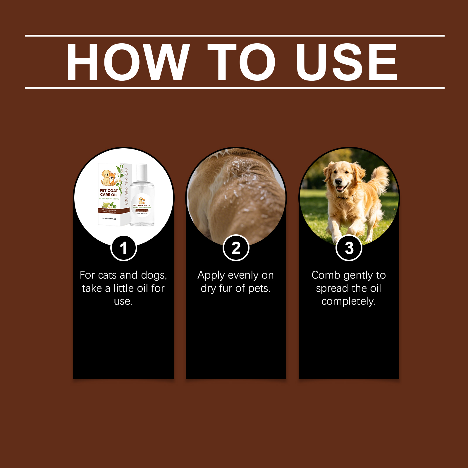 Pet Hair Care Oil Smoothing Anti Knot Mild Combing Elastic Fur Shine Cat Dog Gentle Improve Texture Bright Coat