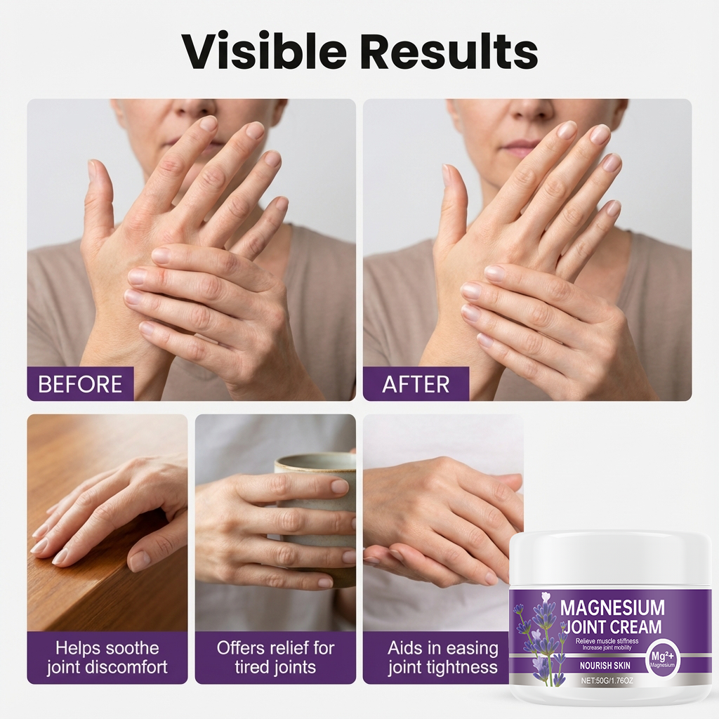Joint Care Magnesium Cream Gentle Formula Fine Hydrate Fast Absorb Daily Body Knee Apply Care Balm