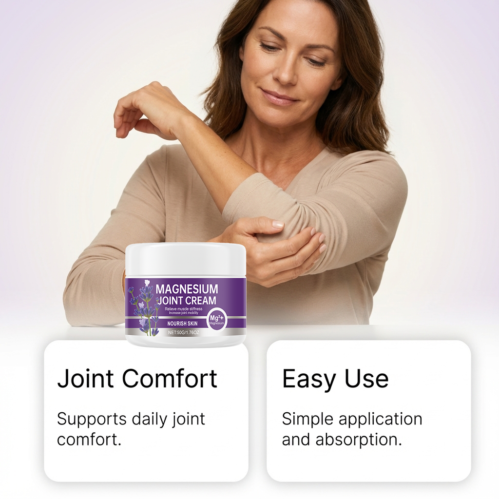 Joint Care Magnesium Cream Gentle Formula Fine Hydrate Fast Absorb Daily Body Knee Apply Care Balm