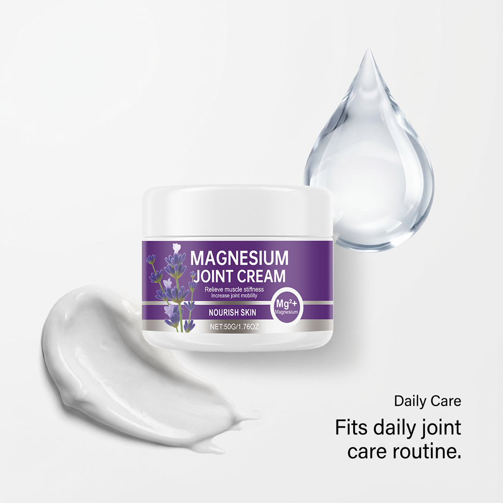 Joint Care Magnesium Cream Gentle Formula Fine Hydrate Fast Absorb Daily Body Knee Apply Care Balm