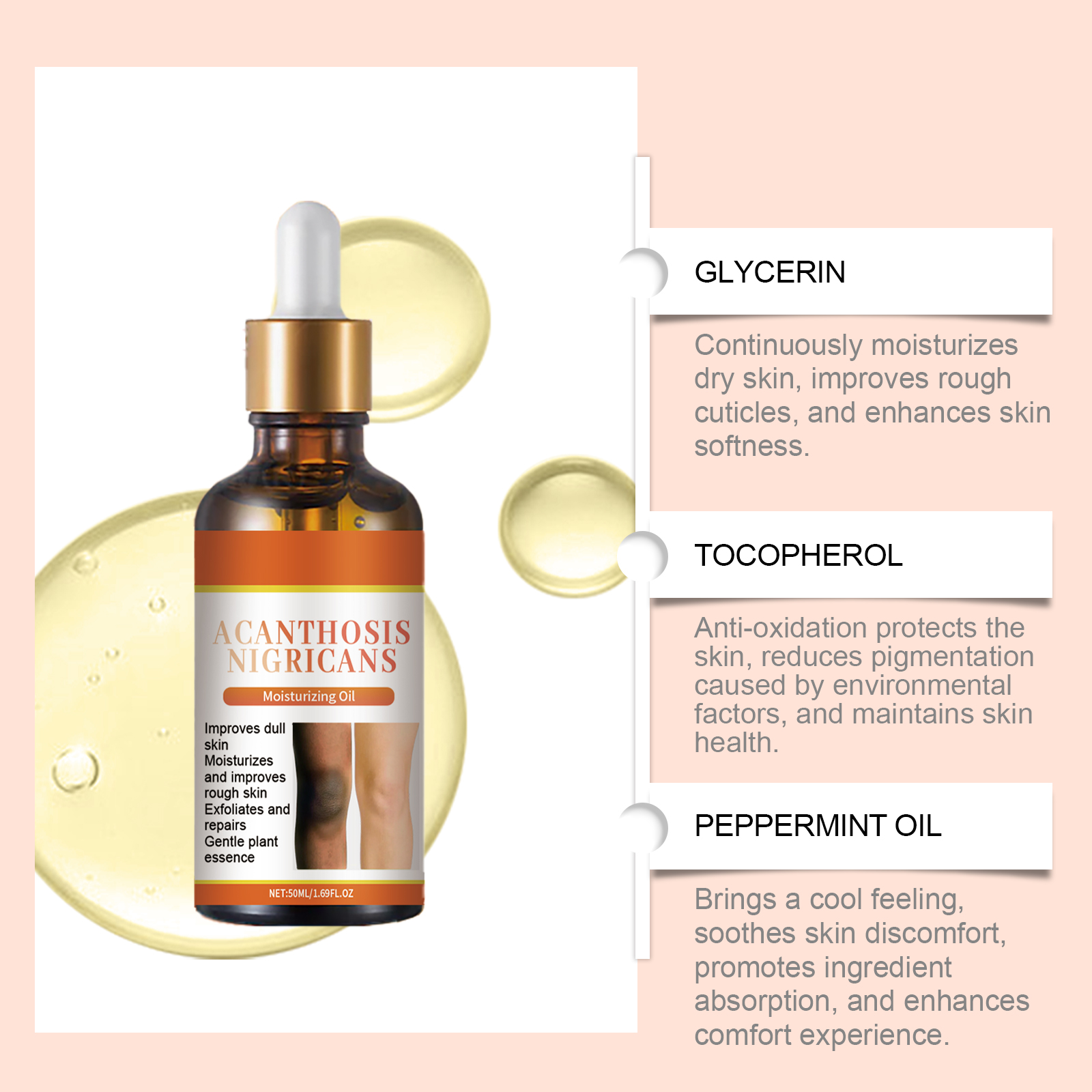Body Nourishing Essential Oil Mild Care Full Skin Hydrating Daily Massage Serum Extract Liquid Soft Moisturizing