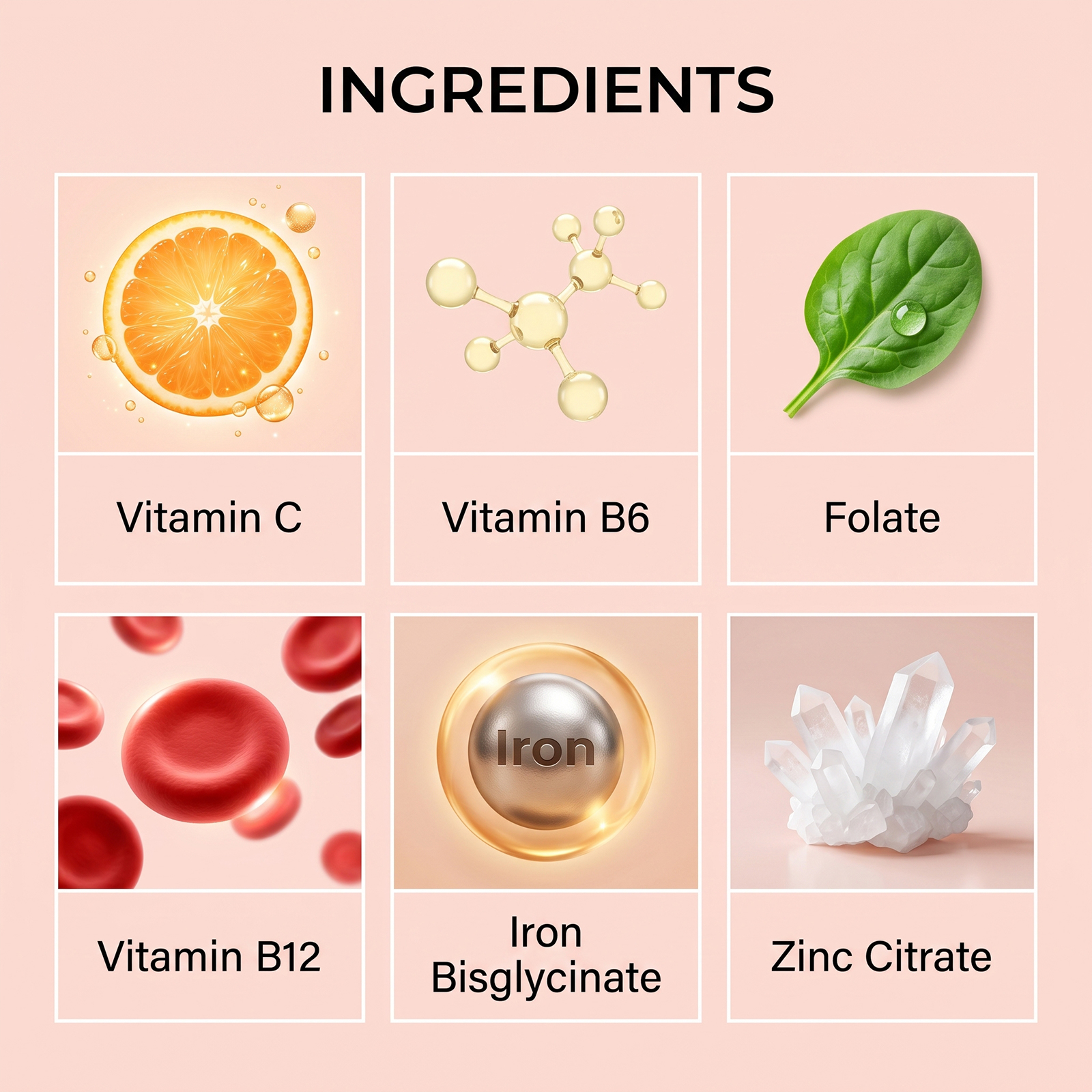 Iron Glycinate Dual Nutrient Capsules Iron Supplement Hematopoiesis Support Daily Vitality Nutrient Synergy Capsule