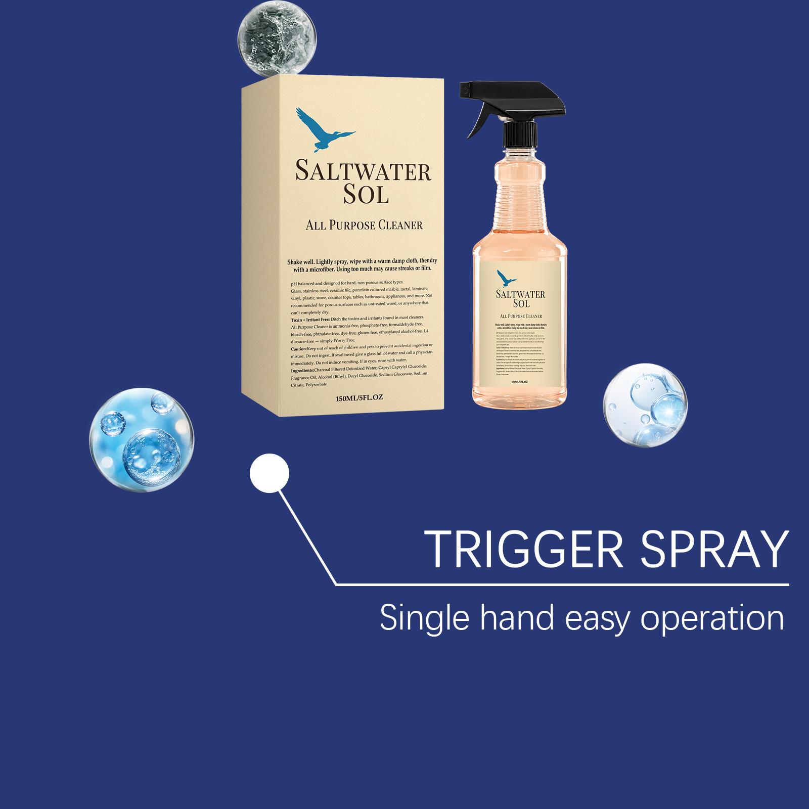 Multi Purpose Cleaner Mild Formula Long Lasting Fresh Scent Furniture Wall Tile Countertop Various Surfaces