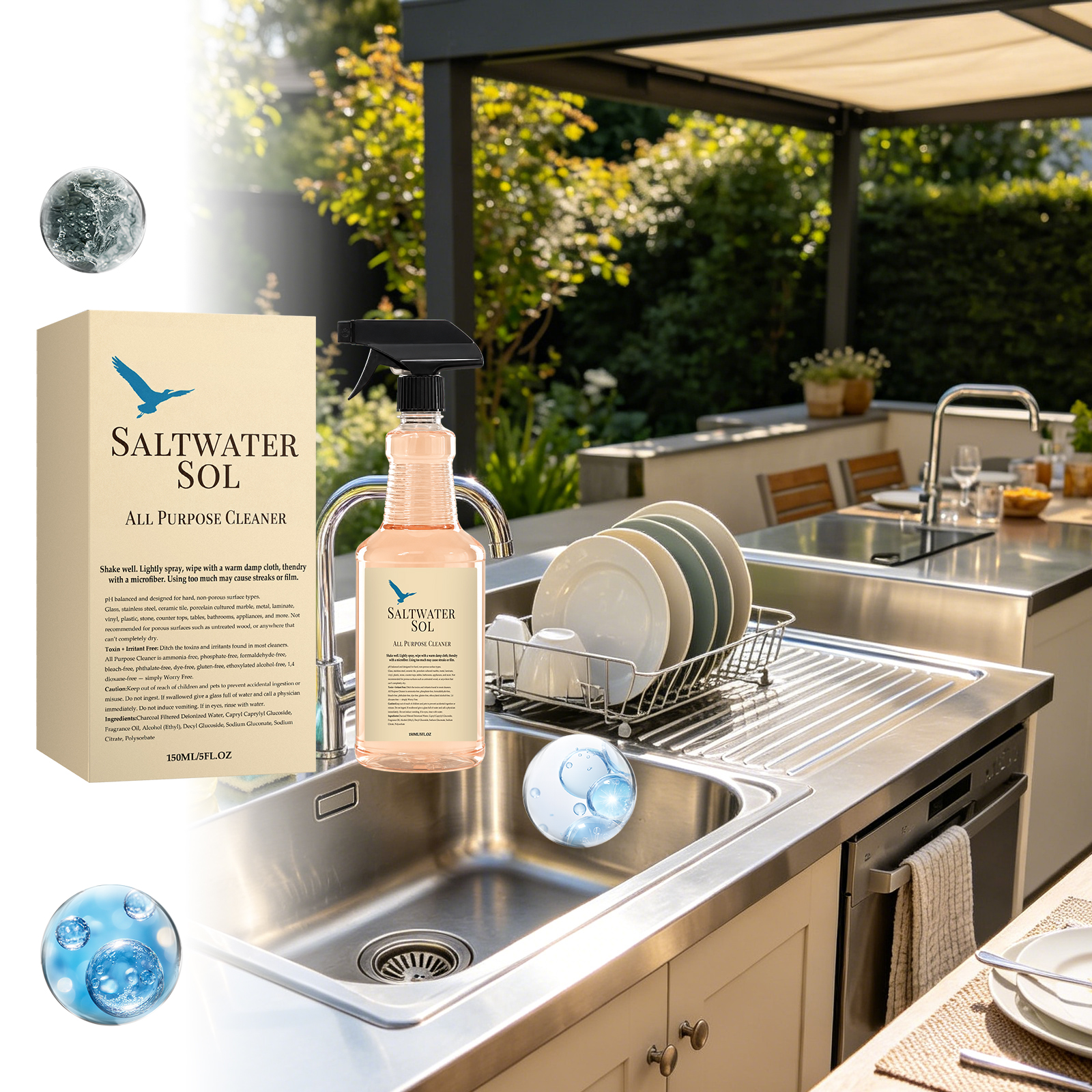 Multi Purpose Cleaner Mild Formula Long Lasting Fresh Scent Furniture Wall Tile Countertop Various Surfaces
