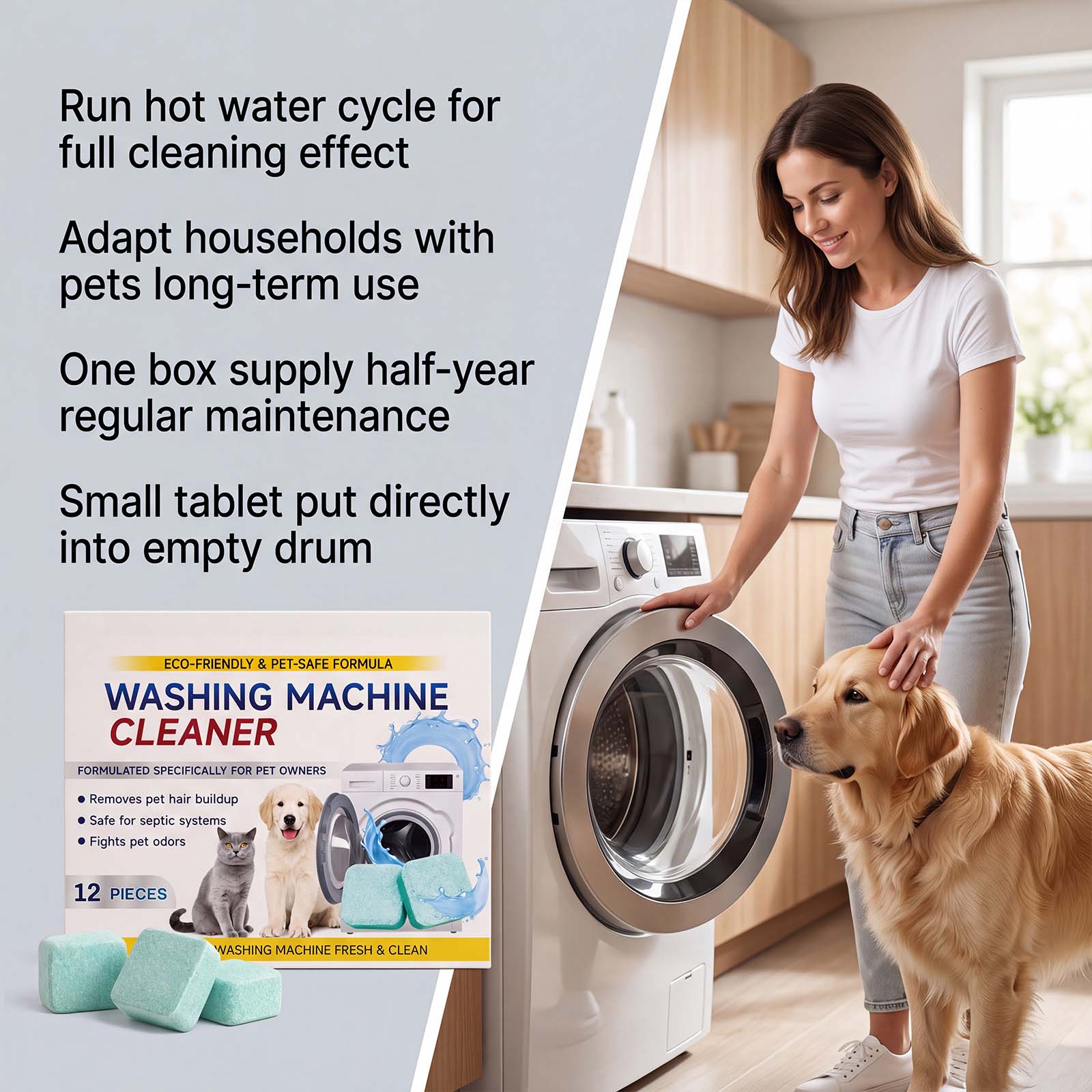 Washing Machine Cleaning Tablets Remove Odors No Disassembly Dissolve Lint Dirt Inner Tub