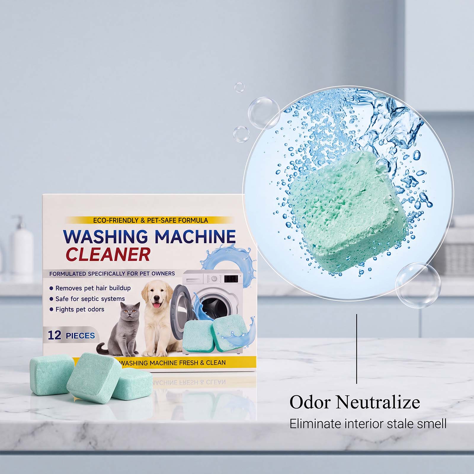 Washing Machine Cleaning Tablets Remove Odors No Disassembly Dissolve Lint Dirt Inner Tub