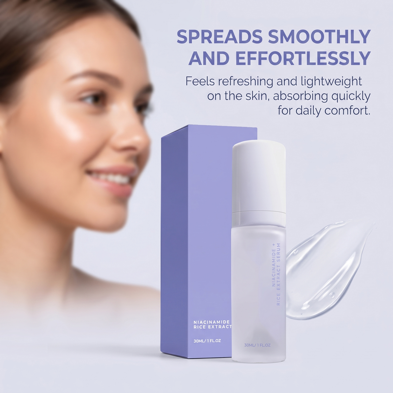 Rice Moisturizing Essence Hydrating Mild Care Facial Skin Lock Water Delicate Clear Seasonal Dry Nursing