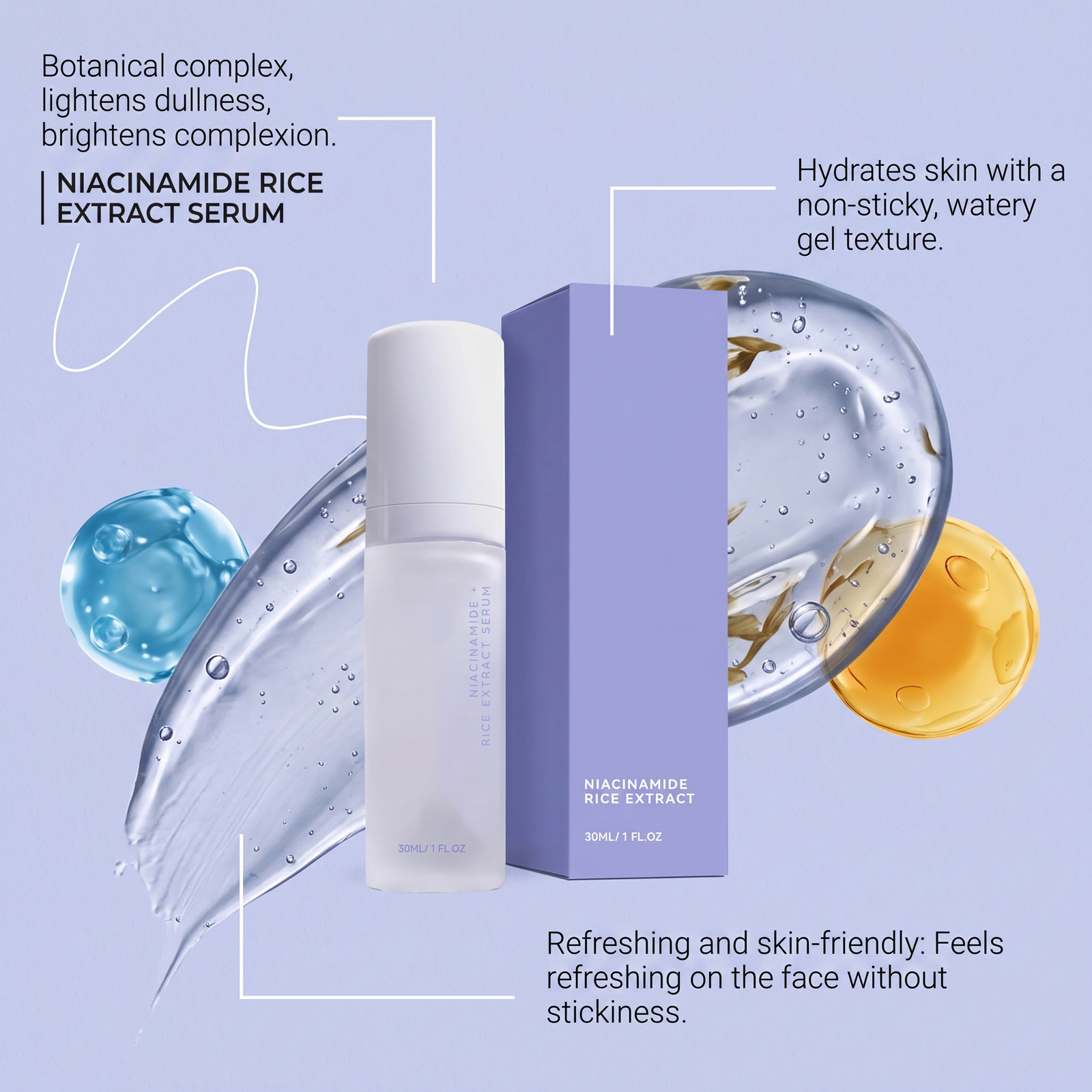 Rice Moisturizing Essence Hydrating Mild Care Facial Skin Lock Water Delicate Clear Seasonal Dry Nursing