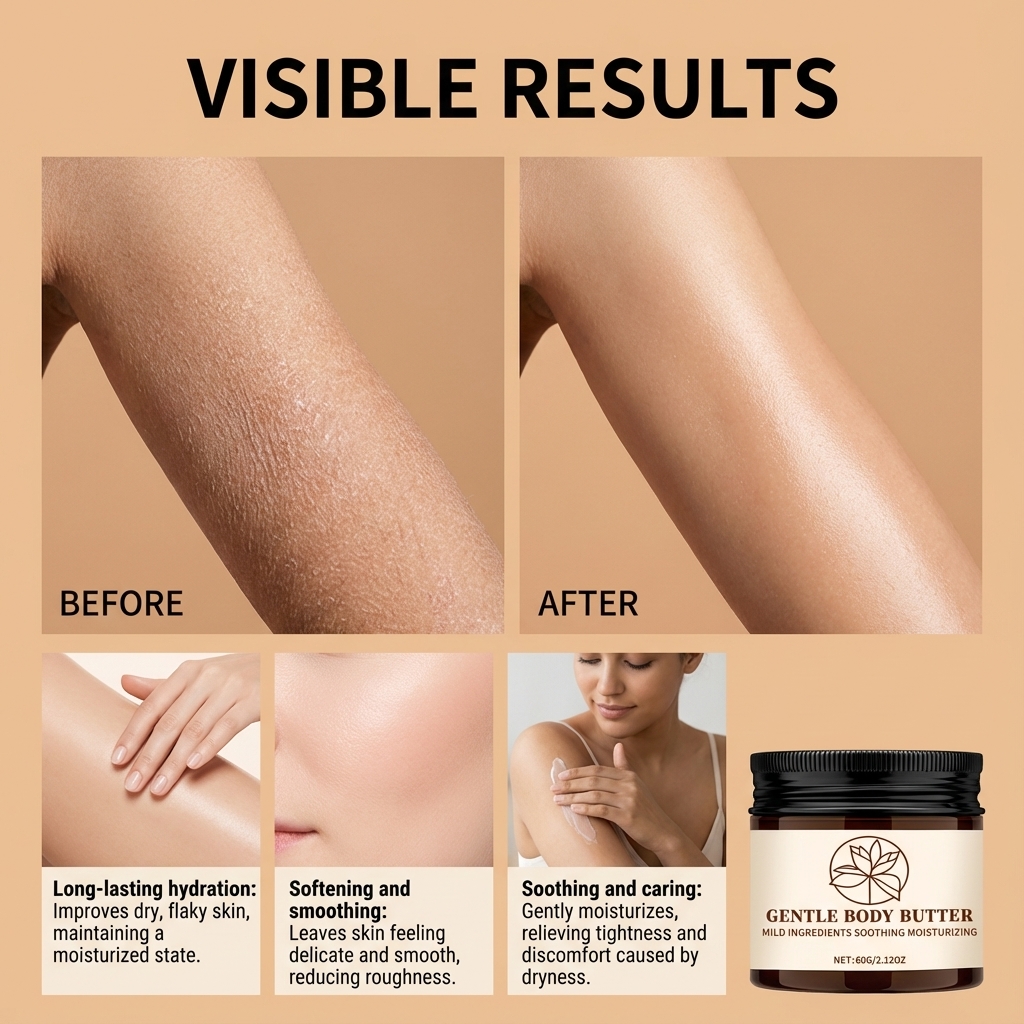 Body Moisturizing Cream Daily Skin Care Refreshing Gentle Smoothing Nourishing Whole Body Skin