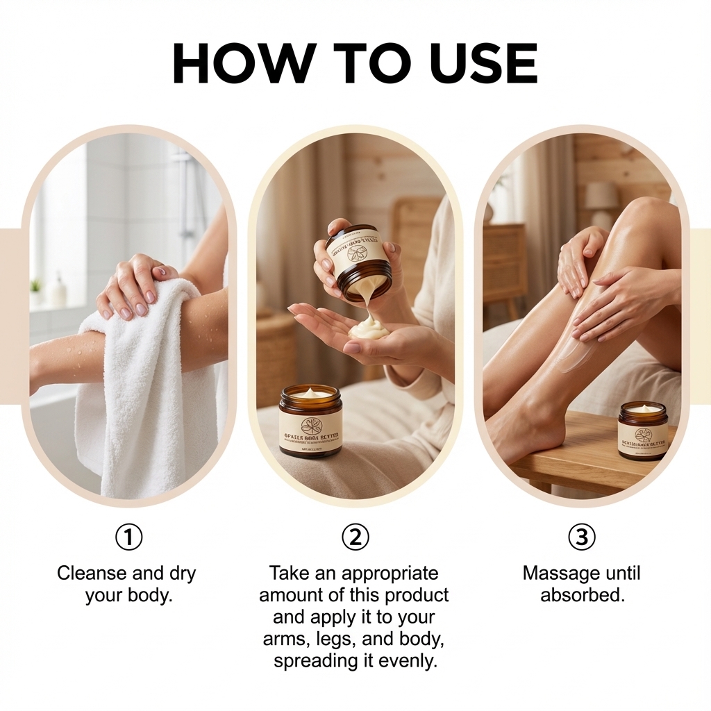Body Moisturizing Cream Daily Skin Care Refreshing Gentle Smoothing Nourishing Whole Body Skin