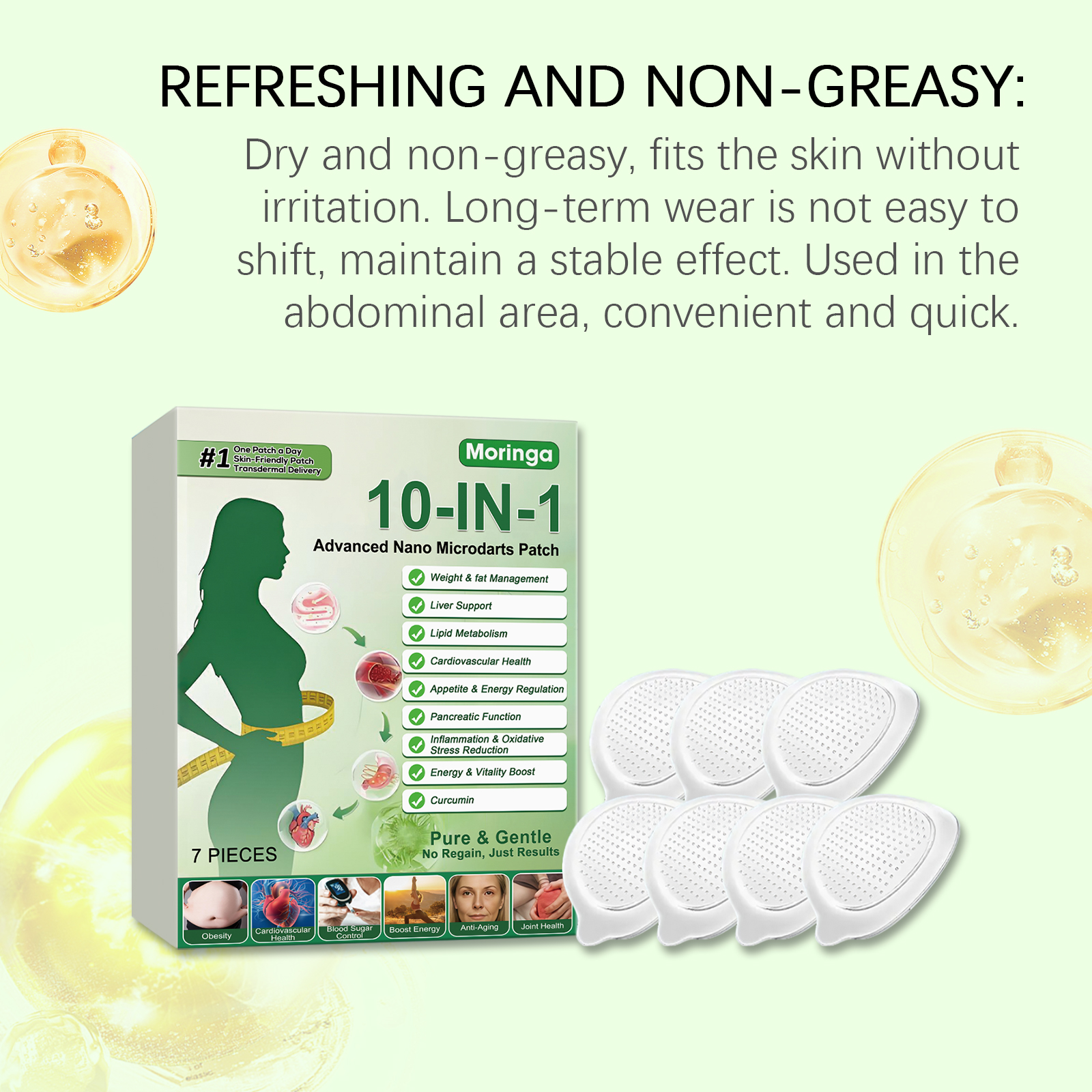 Body Shaping Care Patch Mild Ingredients Soft Skin Elegant Refreshing Comfort Light Figure Curve Care Patch