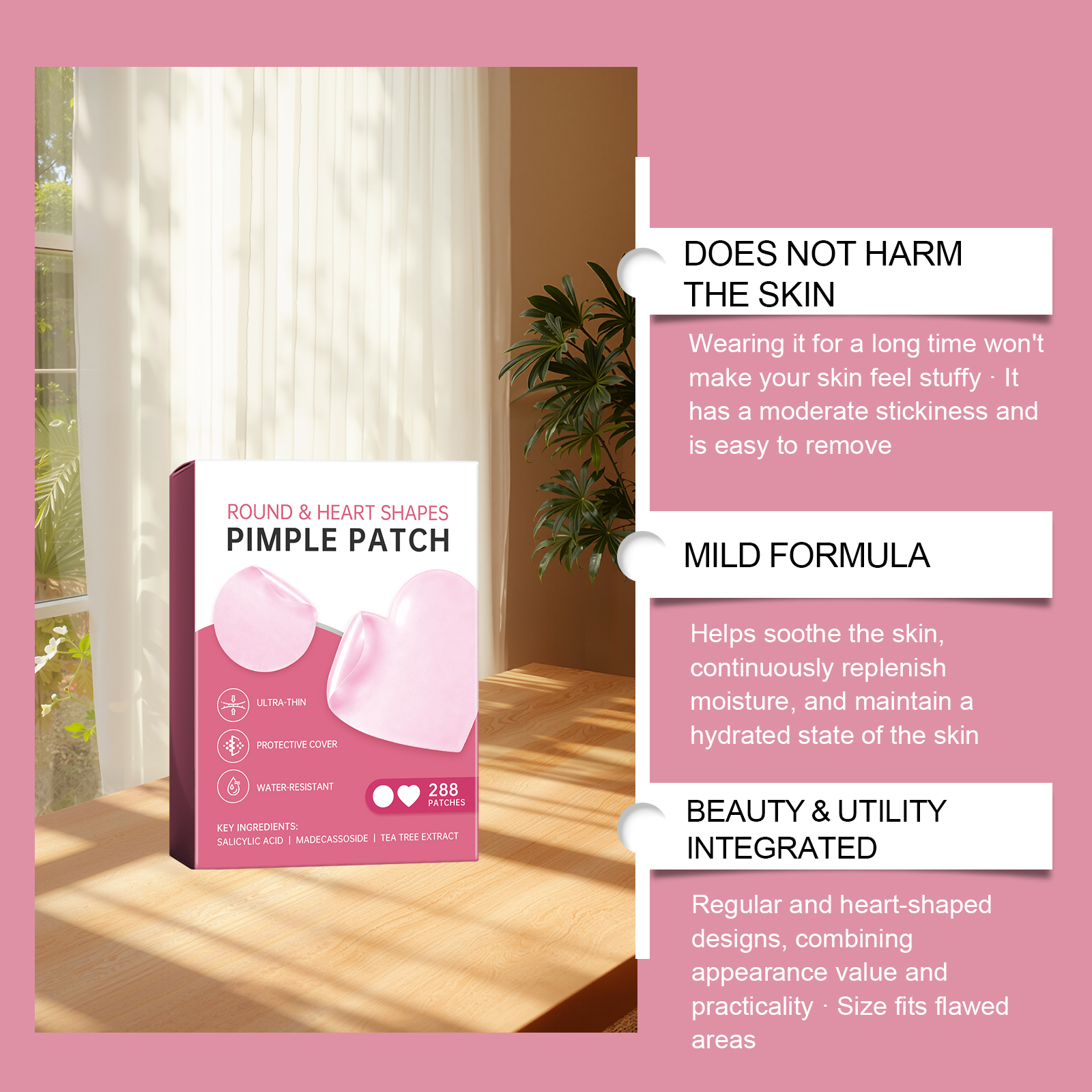 Skin Care Patch Gentle Nurture Facial Body Skin Clean Acne Care Breathable Material Skin Friendly Patch
