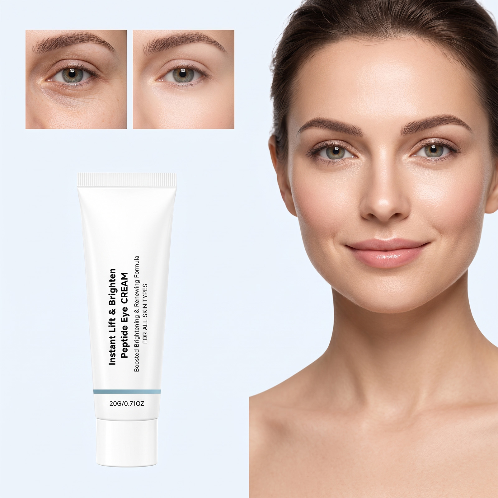 Lifting Brightening Eye Cream Delicate Creamy Gentle Hydrating Fast Absorbing Non Sticky Periocular Skin