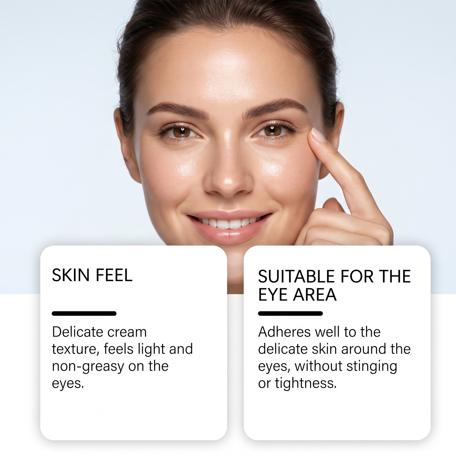 Lifting Brightening Eye Cream Delicate Creamy Gentle Hydrating Fast Absorbing Non Sticky Periocular Skin
