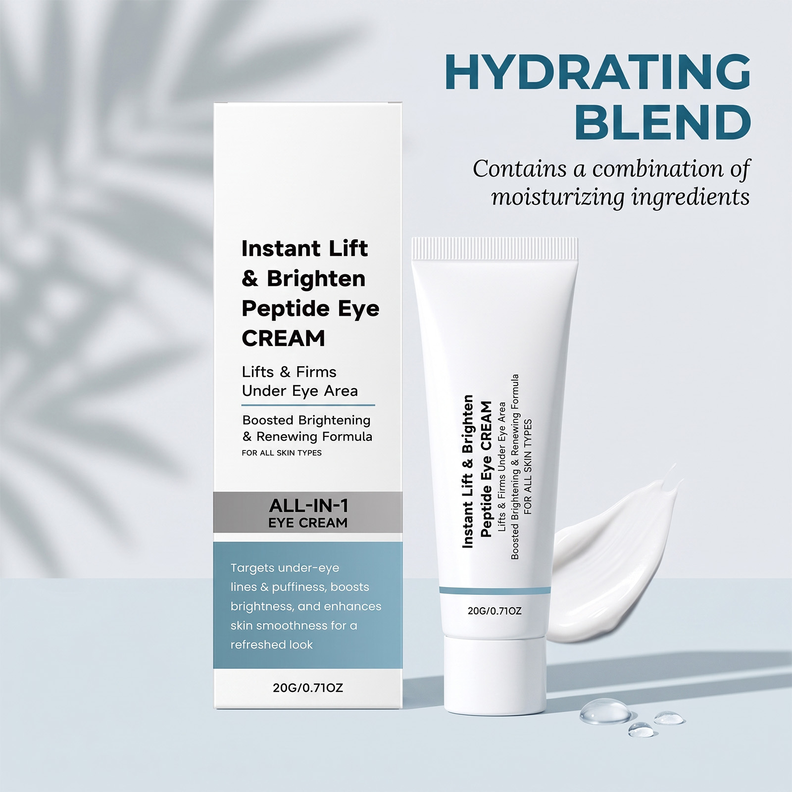 Lifting Brightening Eye Cream Delicate Creamy Gentle Hydrating Fast Absorbing Non Sticky Periocular Skin