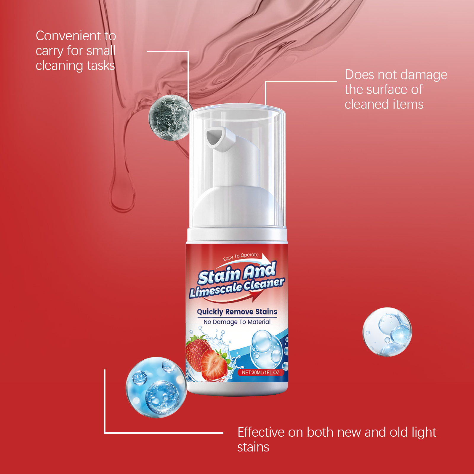 Stain Remover Mild Formula Cleans Dirt Home Kitchen Bathroom Multipurpose Maintenance Agent