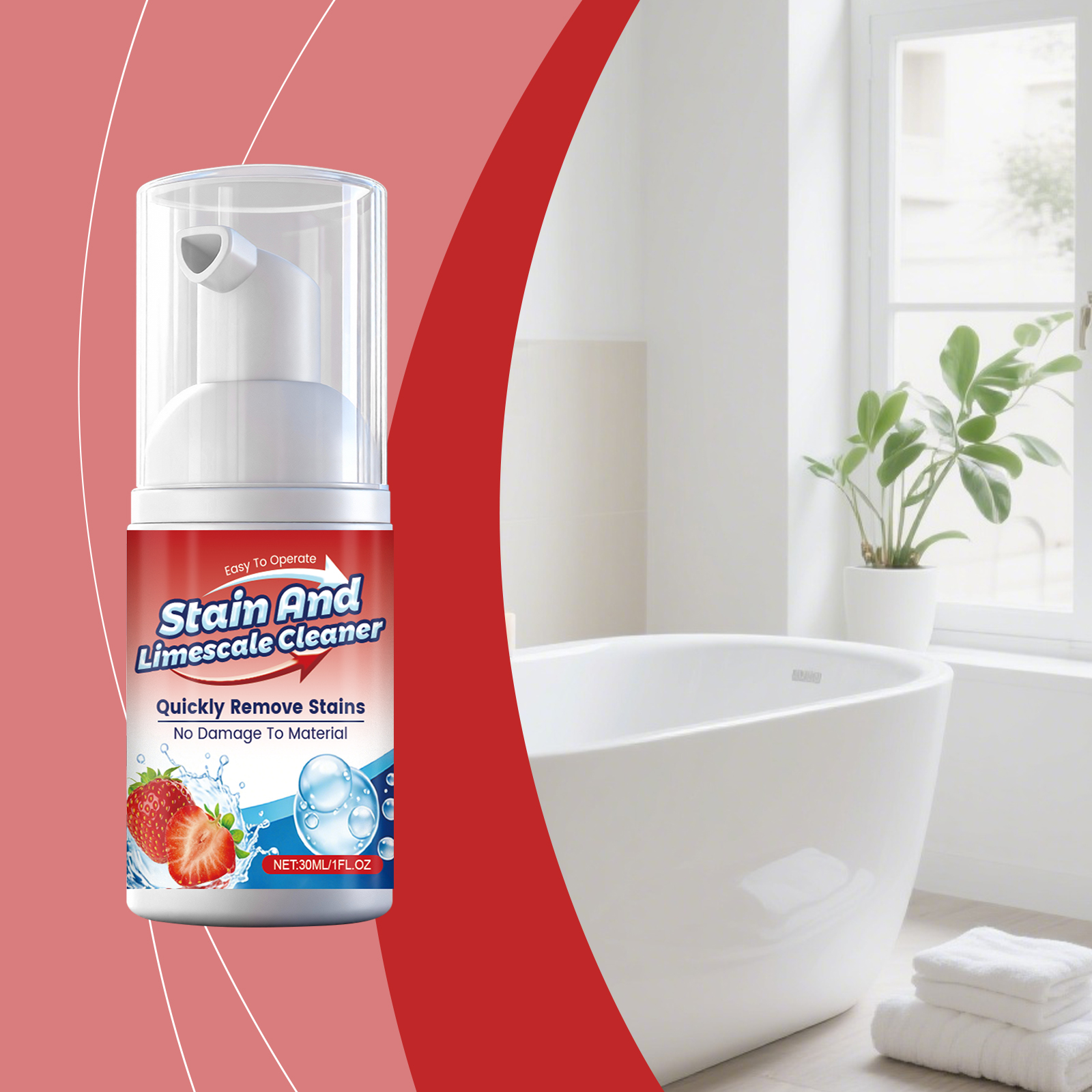 Stain Remover Mild Formula Cleans Dirt Home Kitchen Bathroom Multipurpose Maintenance Agent