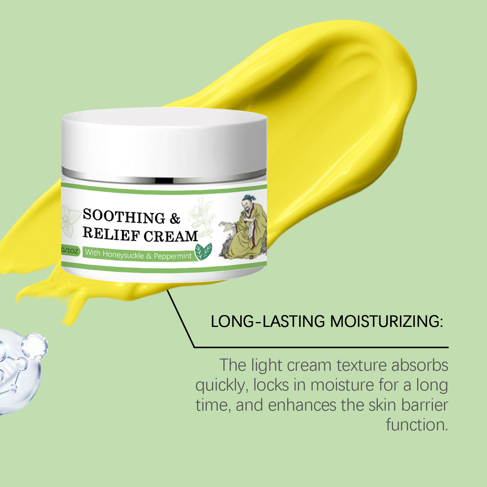 Herbal Skincare Moisturizing Cream Gentle Ingredients Plant Extract Moisturize Comfortable Application Body Skin Care