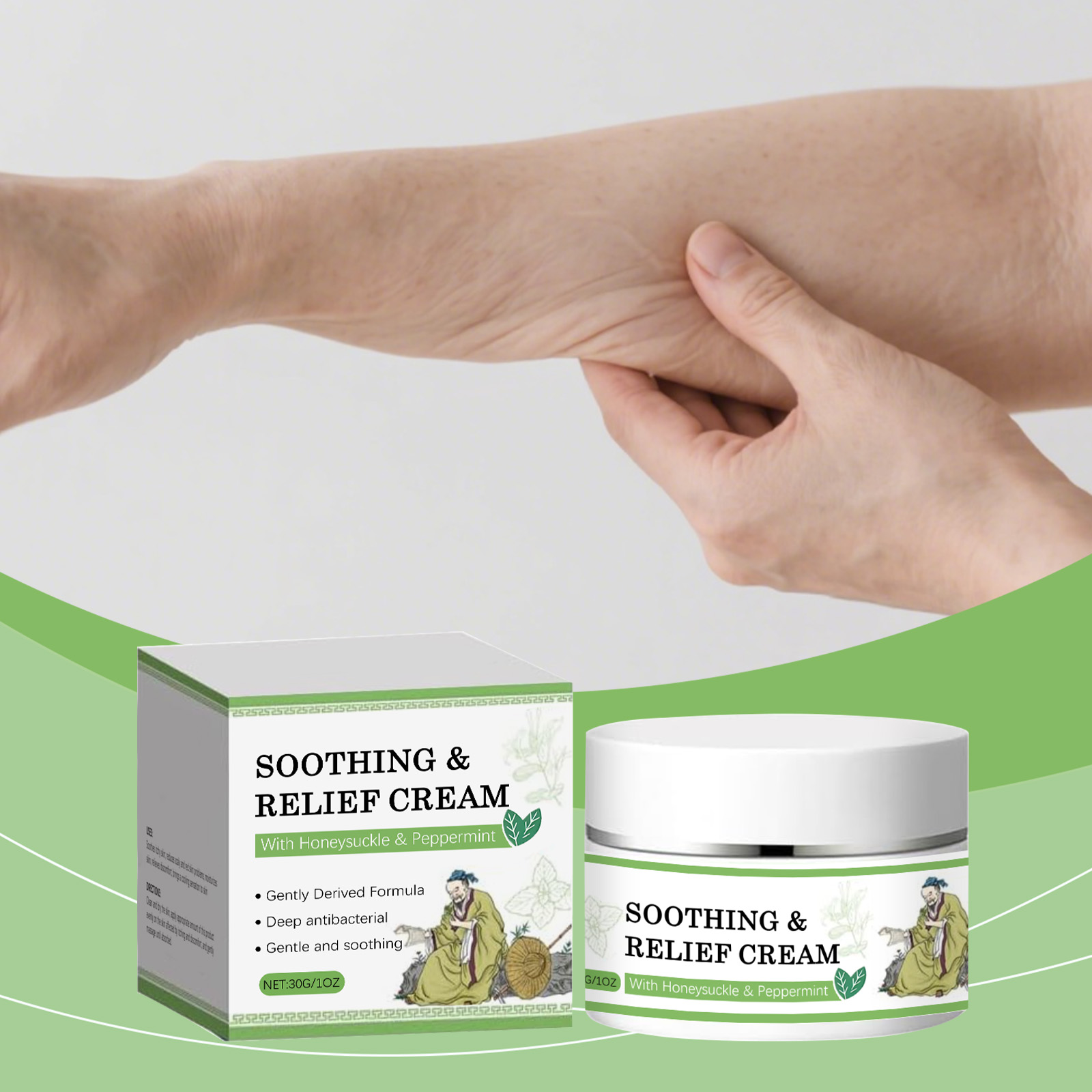 Herbal Skincare Moisturizing Cream Gentle Ingredients Plant Extract Moisturize Comfortable Application Body Skin Care