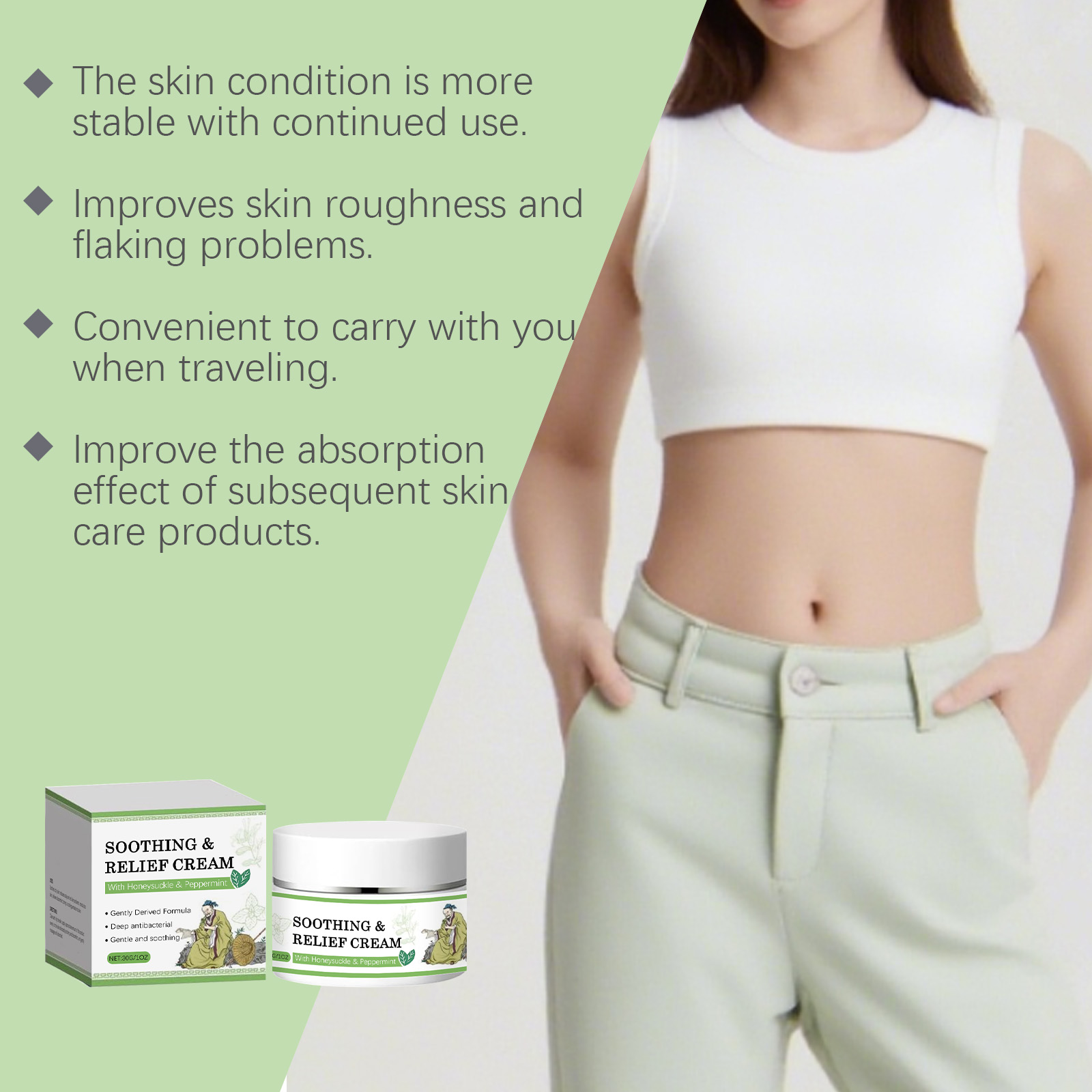 Herbal Skincare Moisturizing Cream Gentle Ingredients Plant Extract Moisturize Comfortable Application Body Skin Care