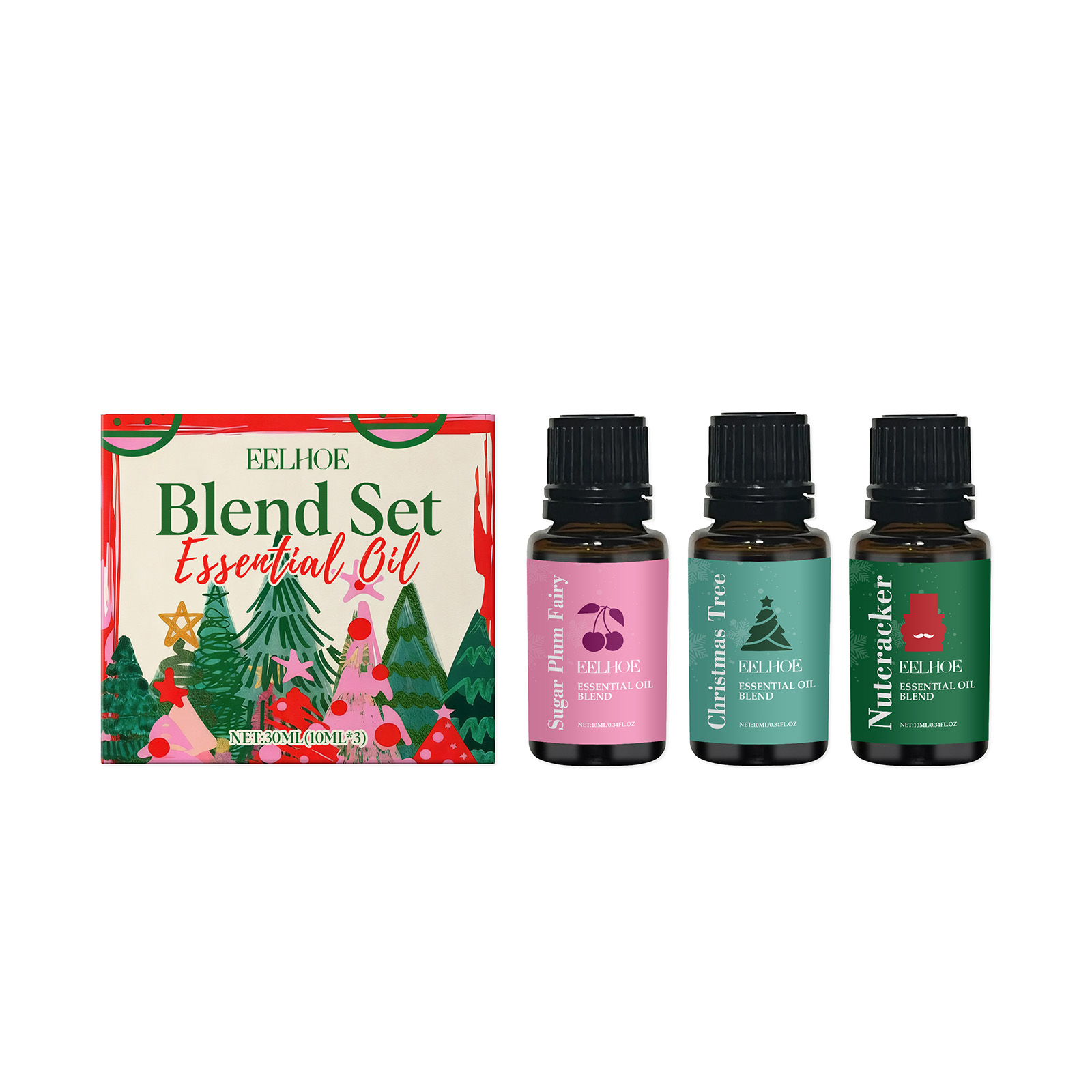 Fragrance Essential Oil Set Home Fresh Natural Long Lasting Christmas Festive Atmosphere Multi Purpose Aroma Diffuser