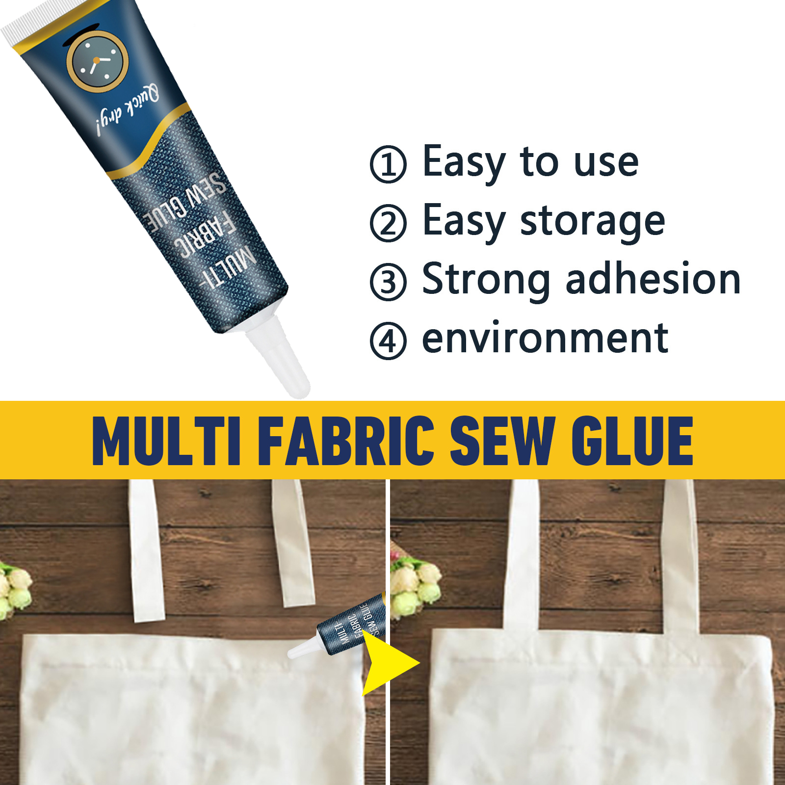 Fabric Repair Glue For Clothing Shoes Jeans Hats Patch Fast Bonding Strong Adhesion Waterproof Household Textile Adhesive 1 PCS