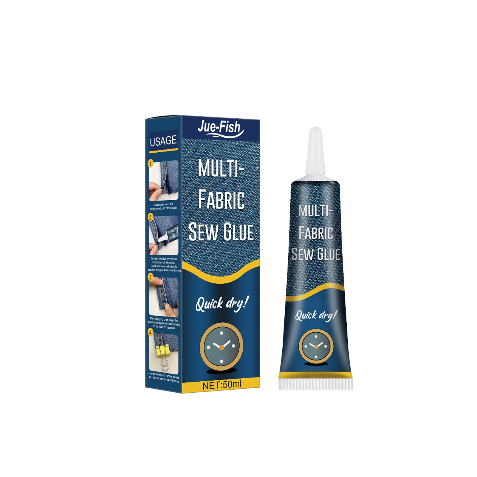 Fabric Repair Glue For Clothing Shoes Jeans Hats Patch Fast Bonding Strong Adhesion Waterproof Household Textile Adhesive 1 PCS